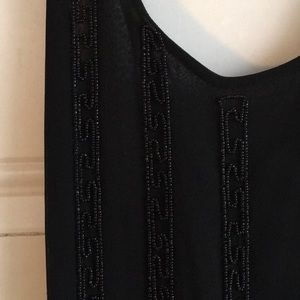 Vintage flapper style beaded black dress